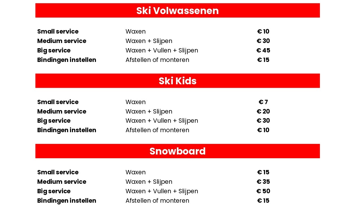 Ski service Ski service